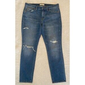 Madewell Women's The Slim Boyjean in Brinville Wash Rip and Repair Edition SZ 29